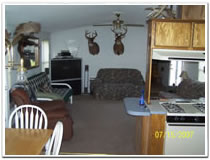 Lodge picture, white tail deer, turkey and upland game birds